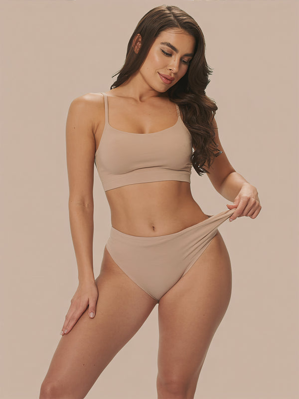 High Waist Brief | 100% anti-perdite, giorno e notte | Apricot | mutande mestruali