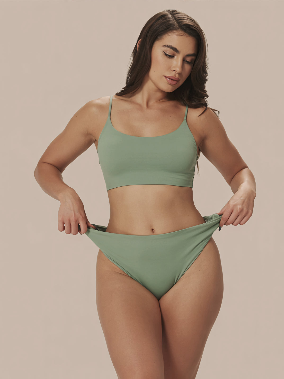 High Waist Brief | 100% anti-perdite, giorno e notte | Verde | mutande mestruali