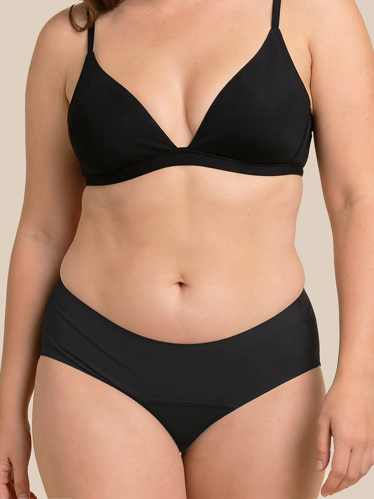 Lettera sul nuoto mestruale | Extra intenso | 100% a prova di perdite | Nero