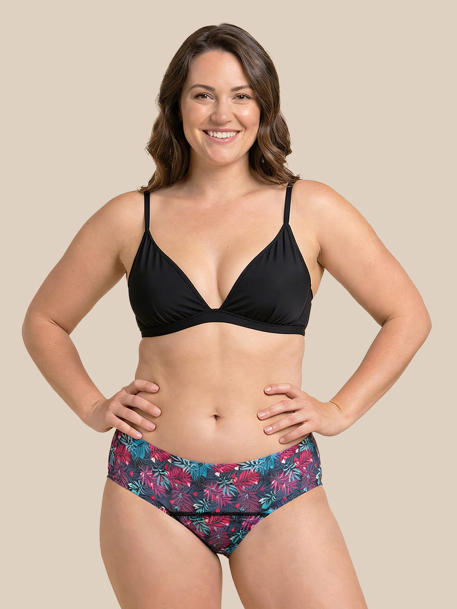 Lettera sul nuoto mestruale | Extra intenso | 100% a prova di perdite | Floreale