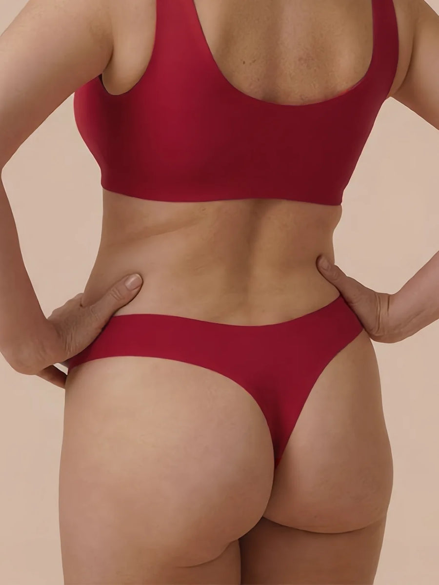 Braziliana senza cuciture | Lievi perdite urinarie | Ultra morbido e senza cuciture | 100% anti-perdita e Cotone Organico | Rosso | mutande mestruali