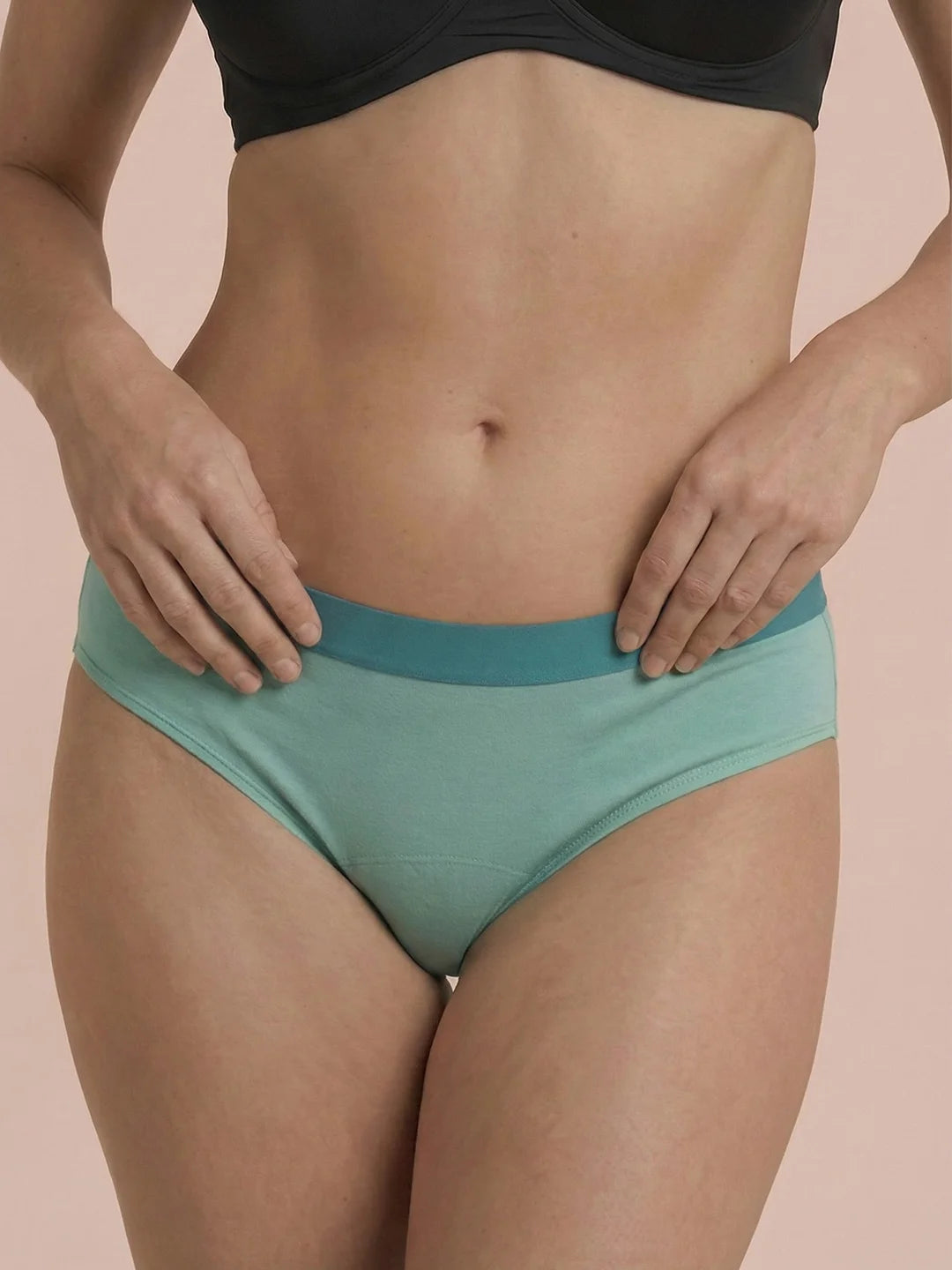 Hipster Brief | 100% anti-perdite, giorno e notte | Menta | mutande mestruali