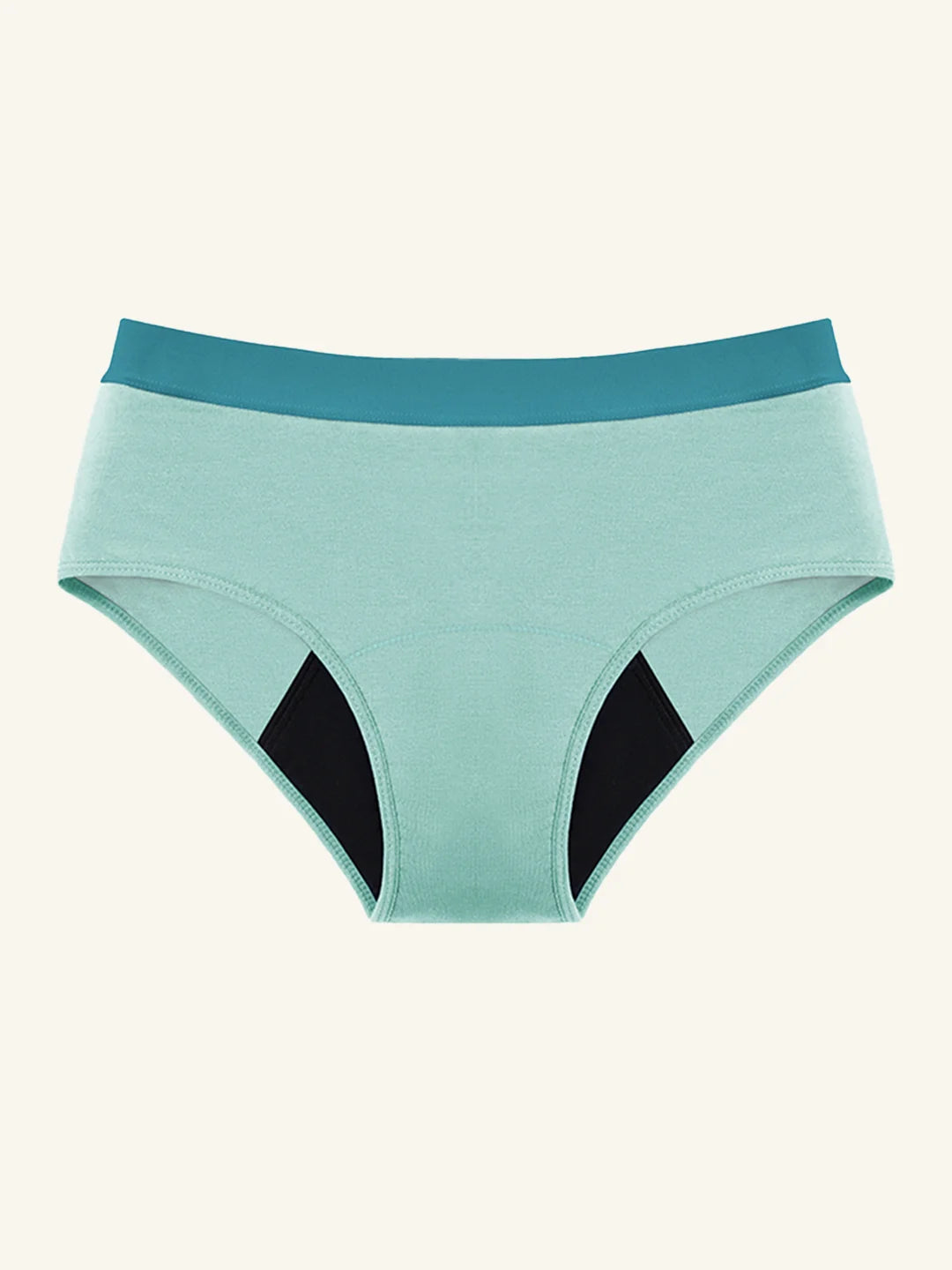 Hipster Brief | 100% anti-perdite, giorno e notte | Menta | mutande mestruali
