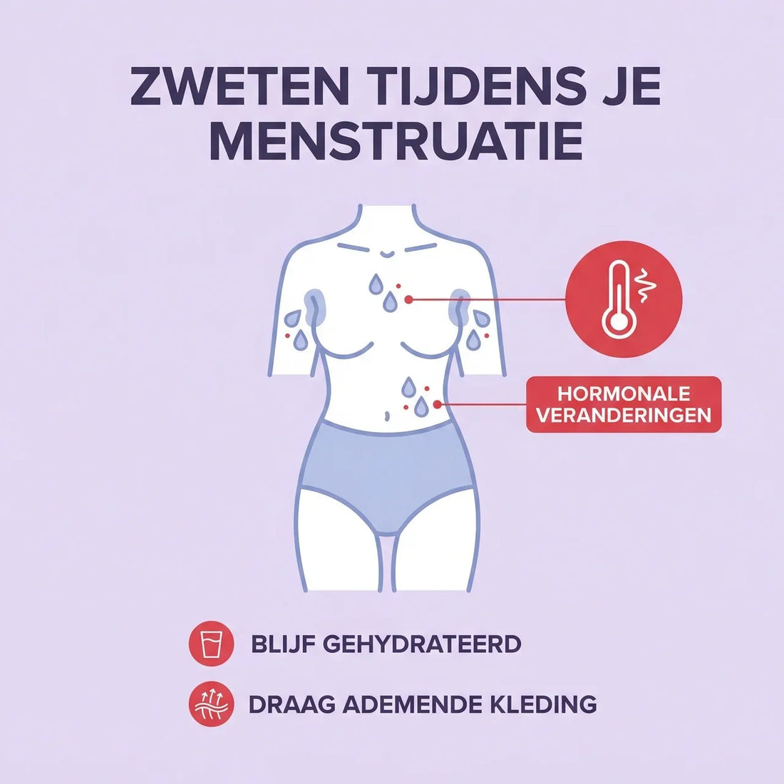 Zweten tijdens je menstruatie: waarom het gebeurt en wat echt helpt