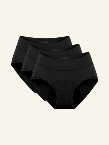 Huggster Brief | Confezione da 3 | Perdite Urinarie Abbondanti | 100% anti-perdite, giorno e notte | Nero