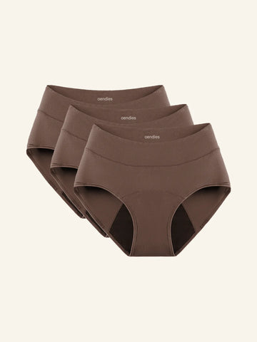 Huggster Brief | Confezione da 3 | Perdite Urinarie Abbondanti | 100% anti-perdite, giorno e notte | Marrone