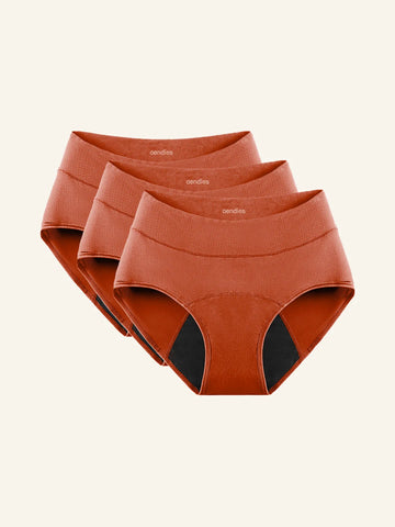 Huggster Brief | Confezione da 3 | Perdite Urinarie Abbondanti | 100% anti-perdite, giorno e notte | Arancione
