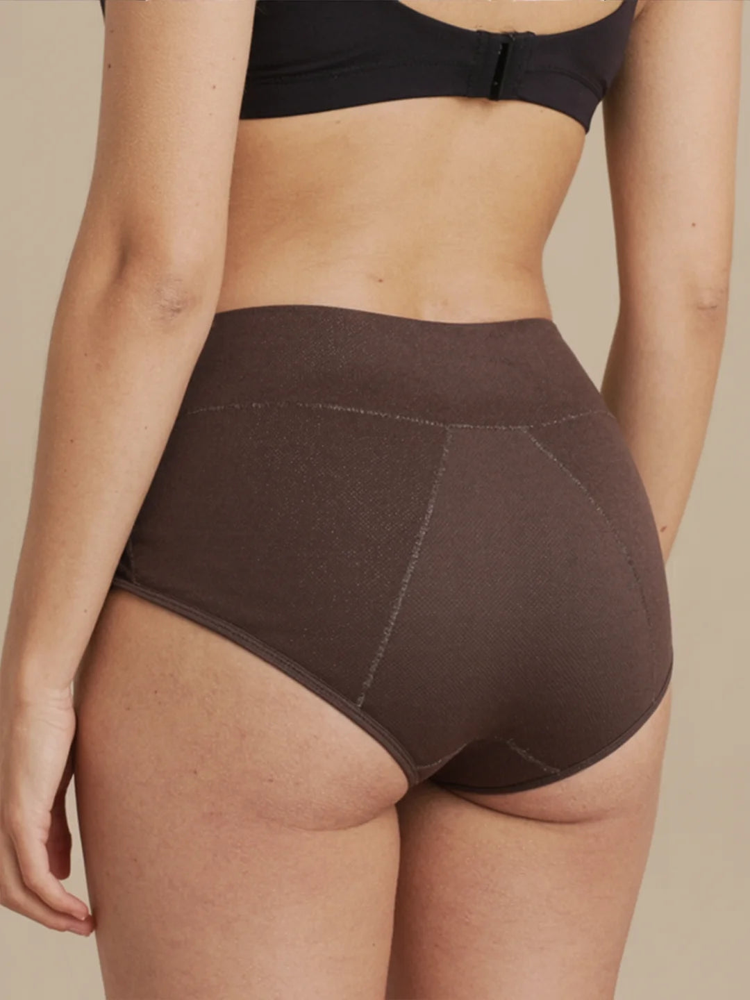 Huggster Brief | Bundel van 3 | Hevig Urineverlies | 100% lekvrij, dag & nacht | Donker Bruin