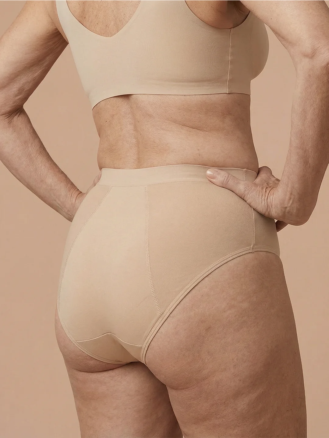 Slip senza cuciture | Perdite urinarie leggere | Ultra morbido e senza cuciture | 100% anti-perdite e Cotone Biologico | Albicocca | mutande mestruali