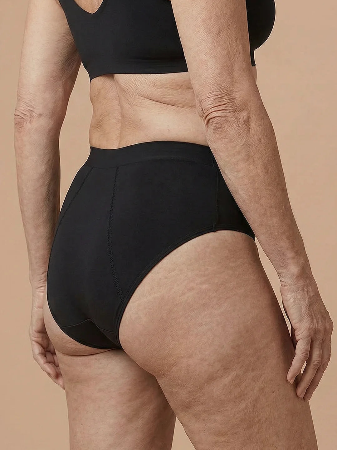 Slip senza cuciture | Perdite urinarie leggere | Ultra morbido e senza cuciture | 100% anti-perdita e Cotone Biologico | Nero