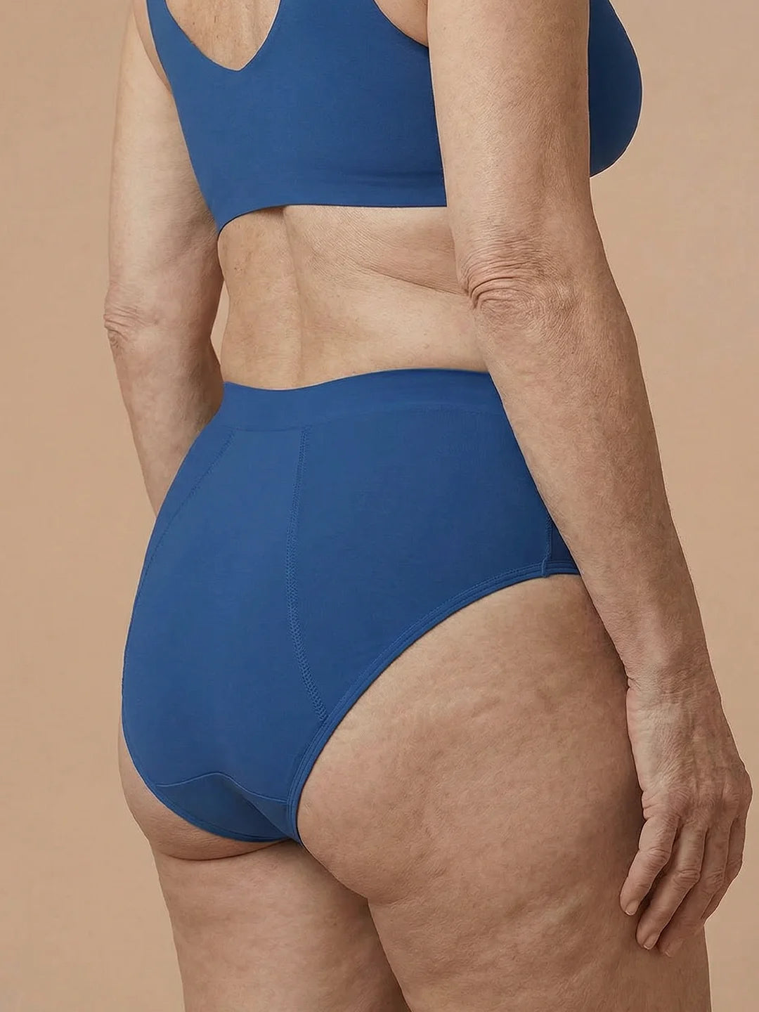 Slip senza cuciture | Perdite urinarie leggere | Ultra morbido e senza cuciture | 100% anti-perdita e cotone biologico | Blu | mutande mestruali