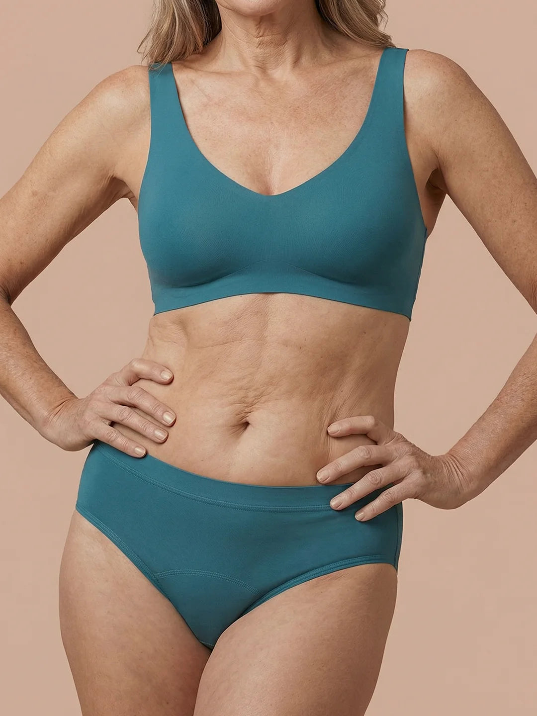 Brief senza cuciture | perdite urinarie leggere | Ultra morbido e senza cuciture | 100% anti-perdite e Cotone Biologico | Verde | mutande per incontinenza