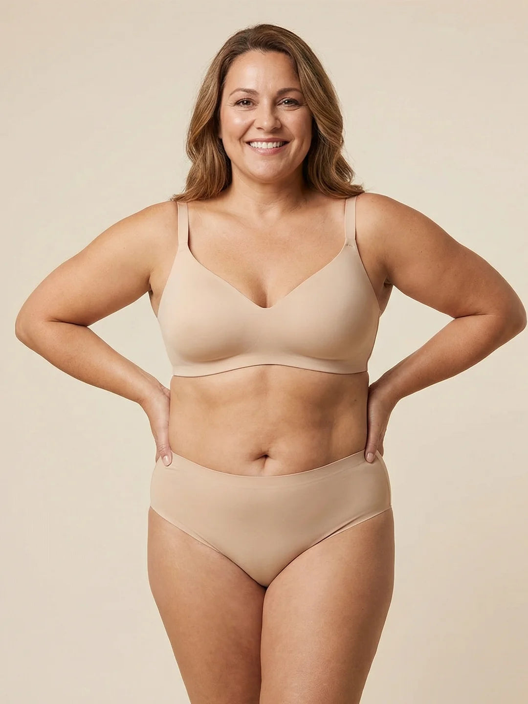 High Waist Brief | Perdita di urina pesante | Ultra morbido e senza cuciture | 100% anti-perdite & Cotone Organico | Albicocca | mutande mestruali