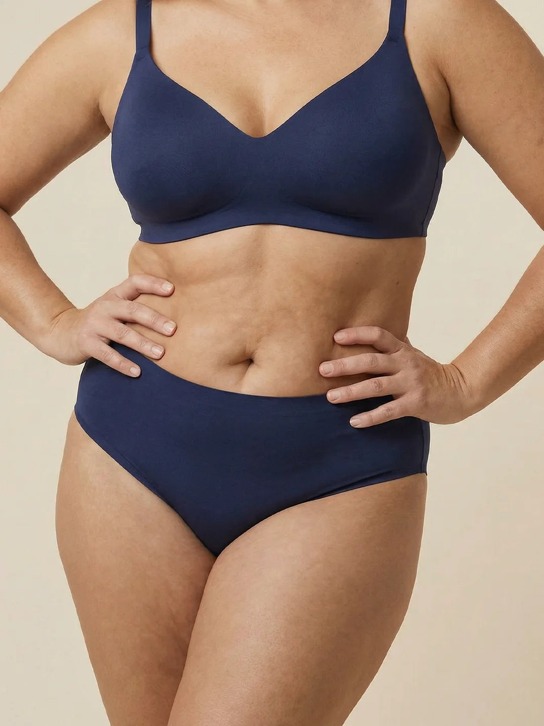 High Waist Brief | Perdite urinarie abbondanti | Ultra morbido e senza cuciture | 100% anti-perdite & Cotone Biologico | Blu