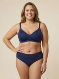 High Waist Brief | Perdite urinarie abbondanti | Ultra morbido e senza cuciture | 100% anti-perdite & Cotone Biologico | Blu
