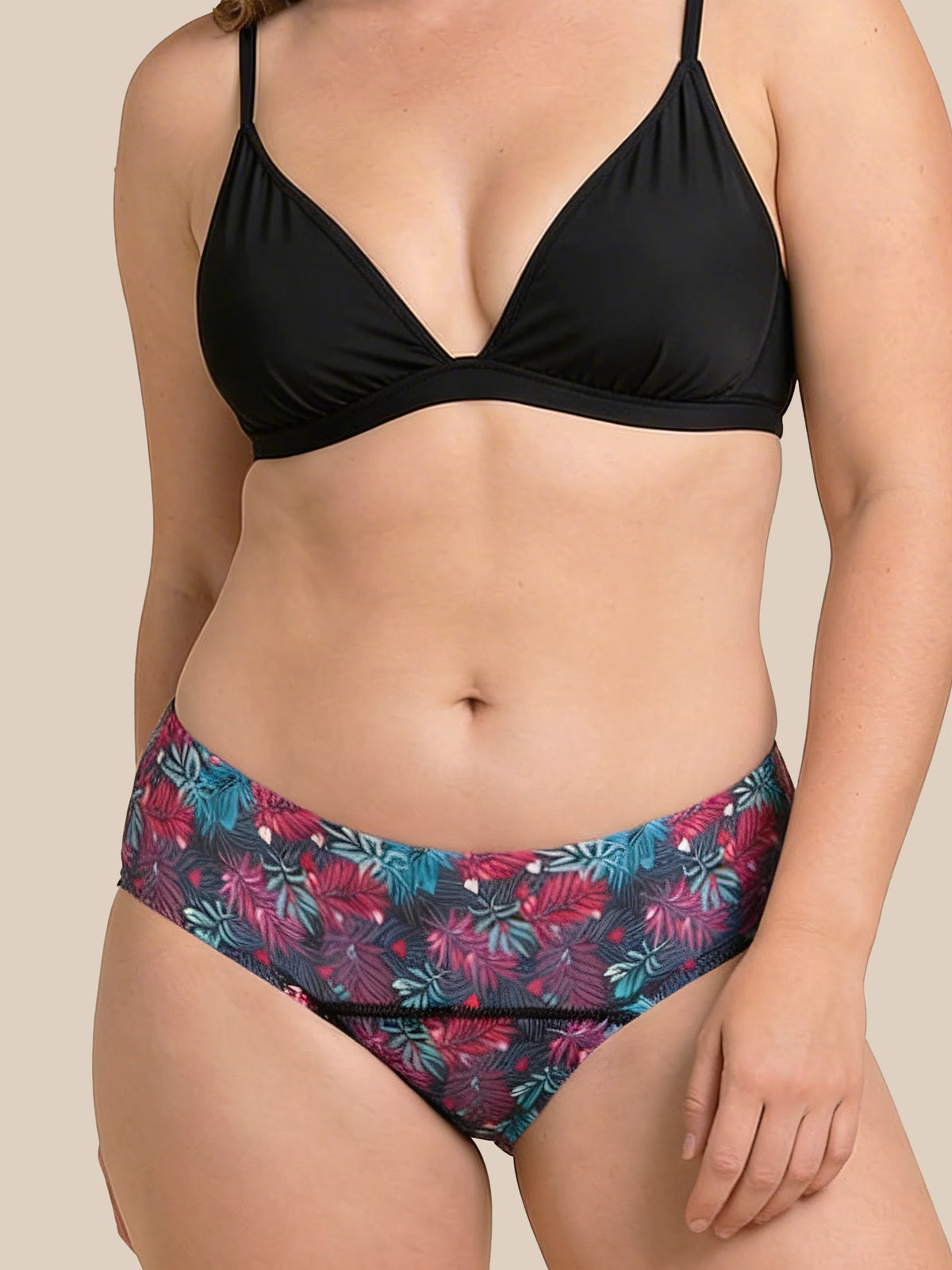 Lettera sul nuoto mestruale | Extra intenso | 100% a prova di perdite | Floreale