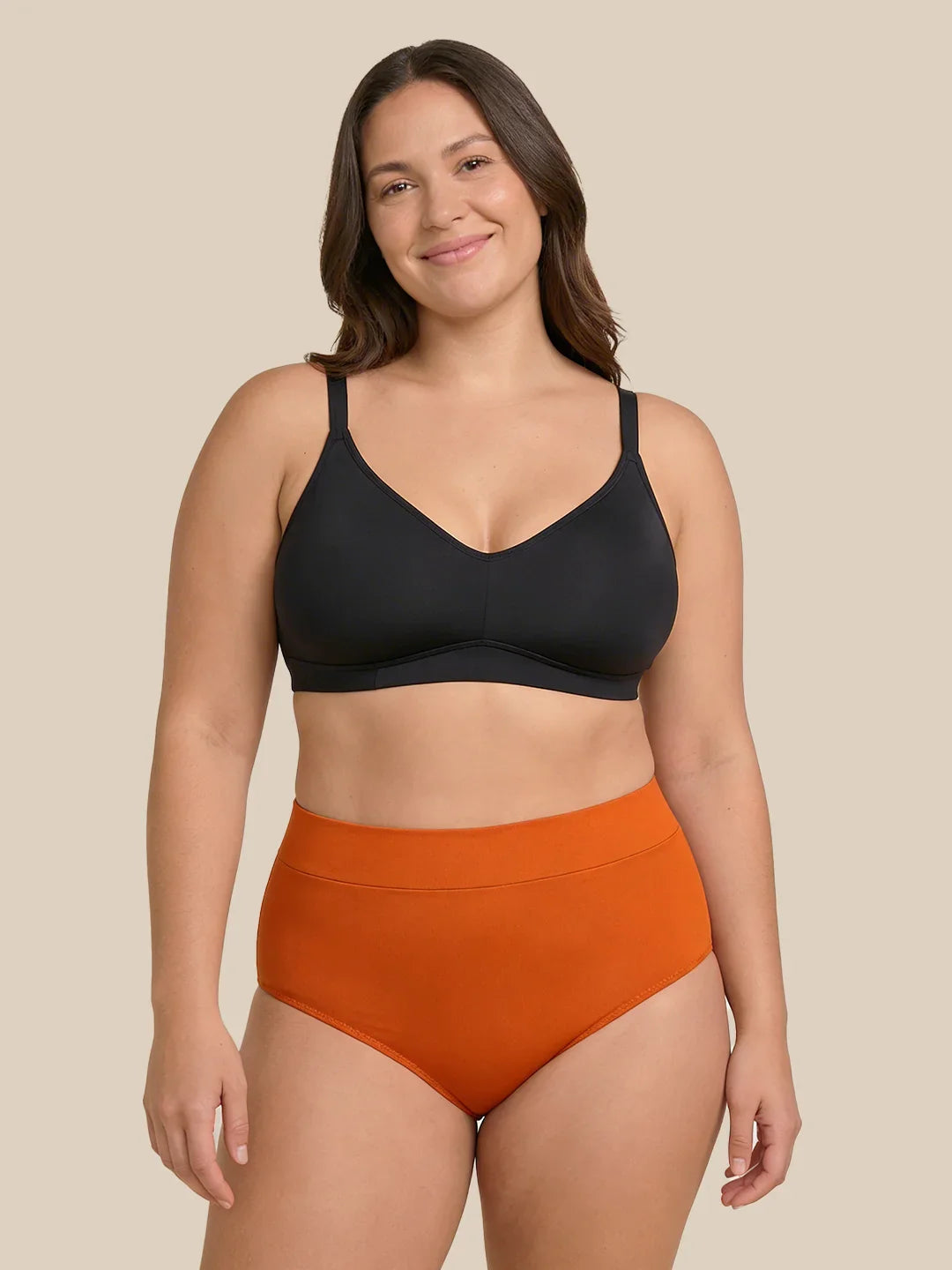 Lettera sul nuoto mestruale | Extra intenso | 100% a prova di perdite | Arancia