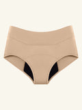 Menstruatie ondergoed apricot, losse classic brief in vooraanzicht tegen een lichte achtergrond