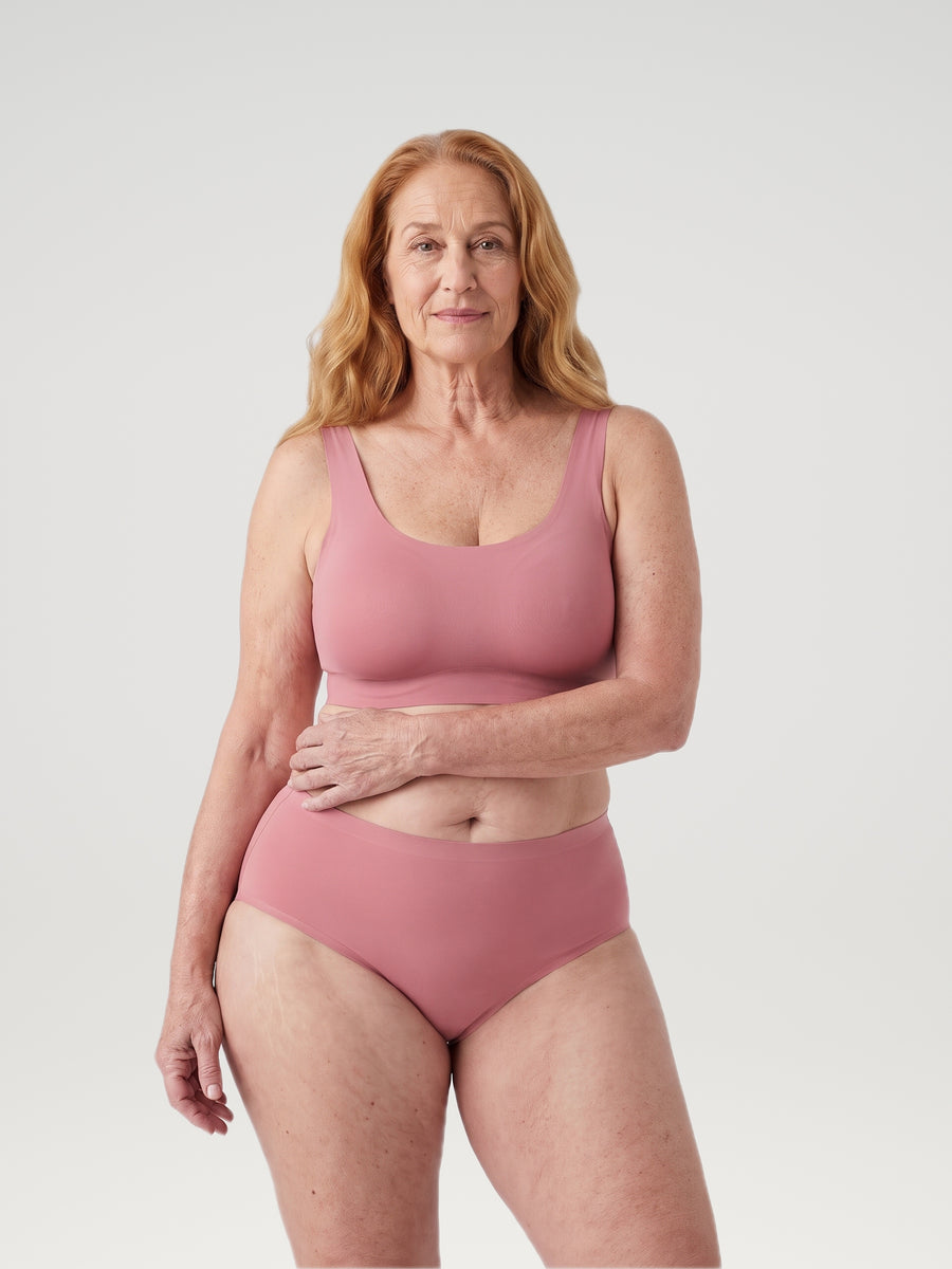 High Waist Brief | 100% anti-perdite, giorno e notte | Rosa | mutande mestruali