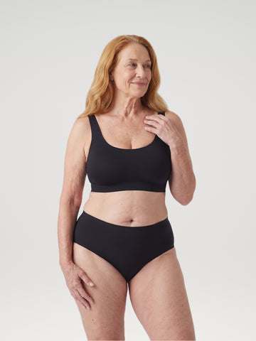High Waist Brief | 100% anti-perdite, giorno e notte | Nero | mutande mestruali