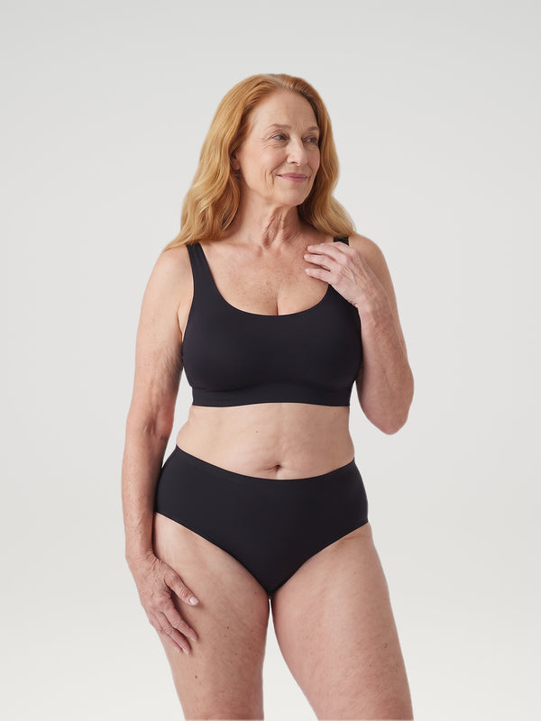 High Waist Brief | 100% anti-perdite, giorno e notte | Nero | mutande mestruali
